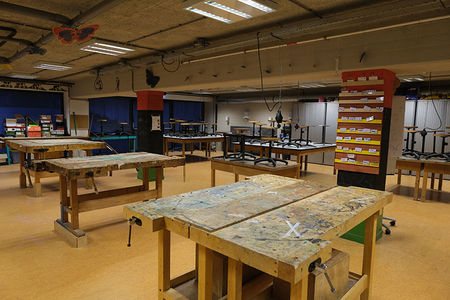 De werkplaats / het atelier in Elzenburg.